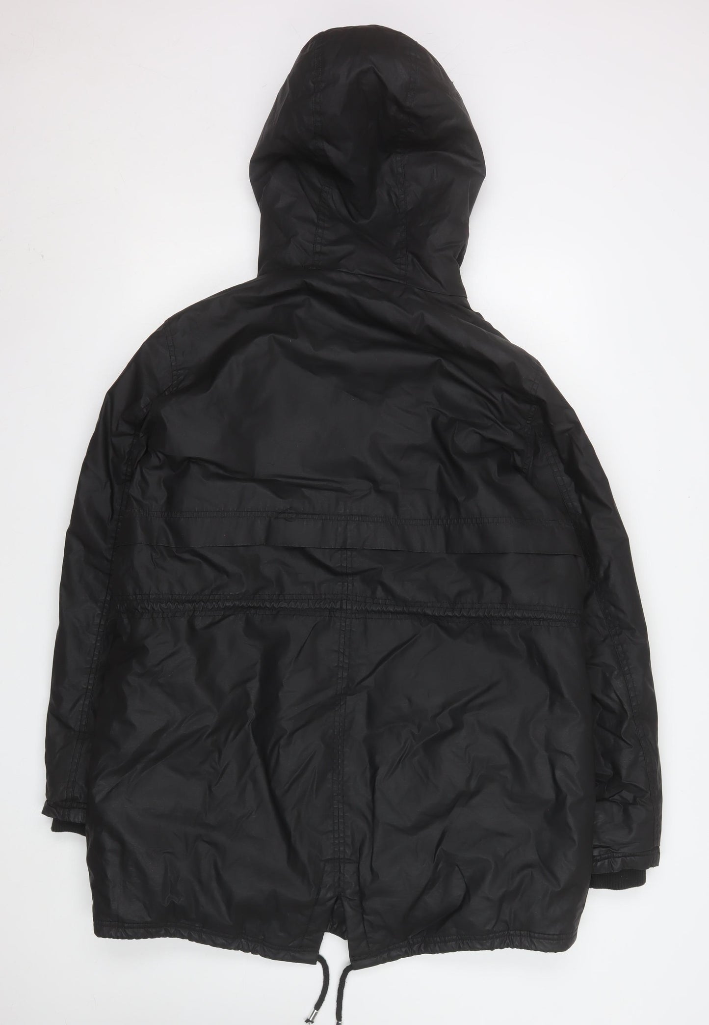 F&F Women’s Black Hooded Long Parka Coat Size 18