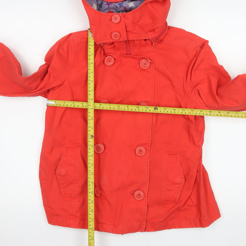 Roxy Women's Red Hooded Pea Coat Jacket Medium Cotton Casual
