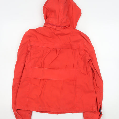 Roxy Women's Red Hooded Pea Coat Jacket Medium Cotton Casual