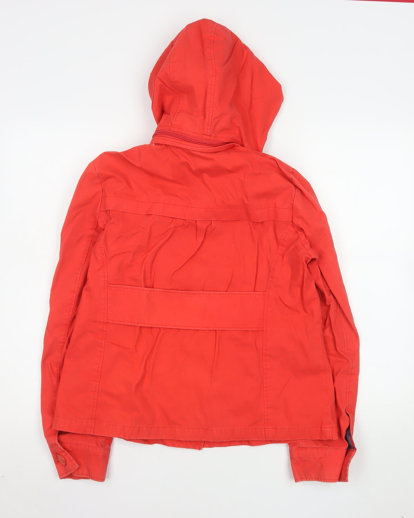 Roxy Women's Red Hooded Pea Coat Jacket Medium Cotton Casual