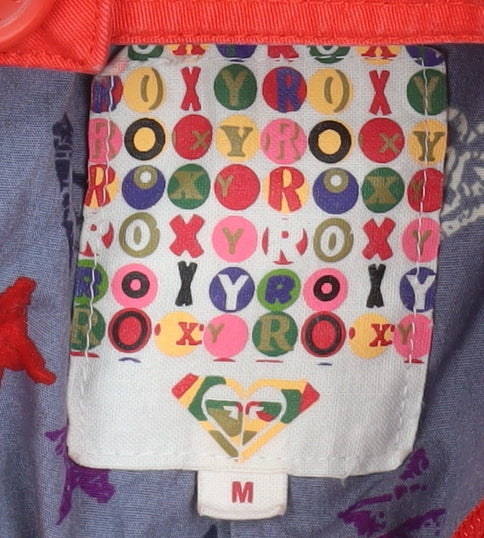 Roxy Women's Red Hooded Pea Coat Jacket Medium Cotton Casual