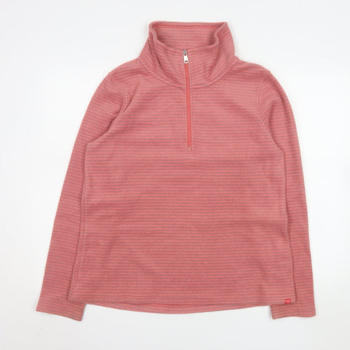 Regatta Womens Pink 1/4 Zip Fleece Pullover UK 14 Outdoor Sweatshirt