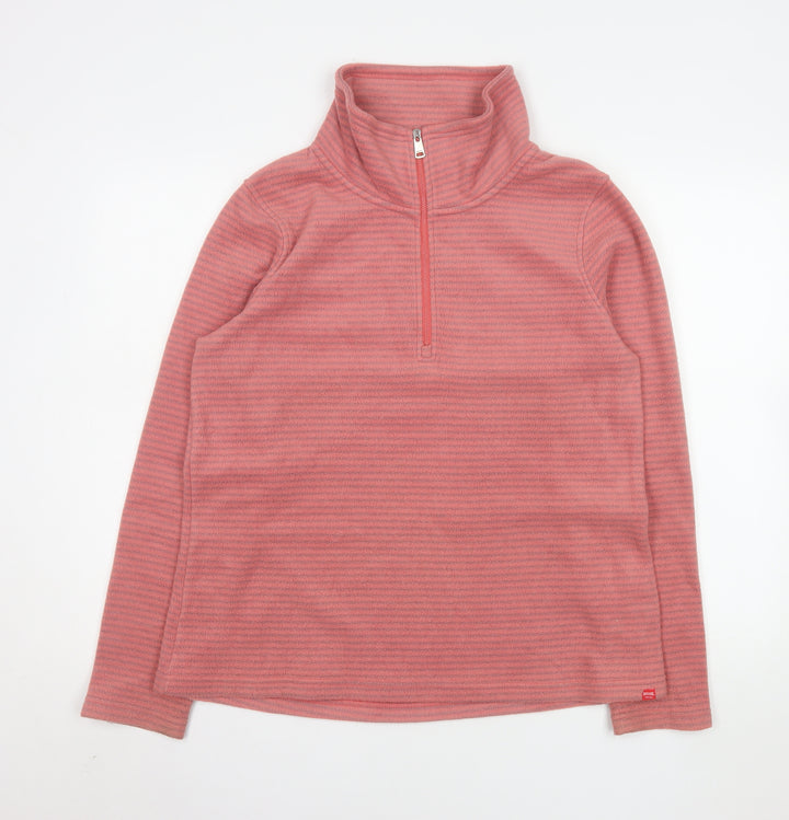 Regatta Womens Pink 1/4 Zip Fleece Pullover UK 14 Outdoor Sweatshirt