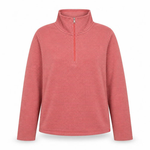 Regatta Womens Pink 1/4 Zip Fleece Pullover UK 14 Outdoor Sweatshirt