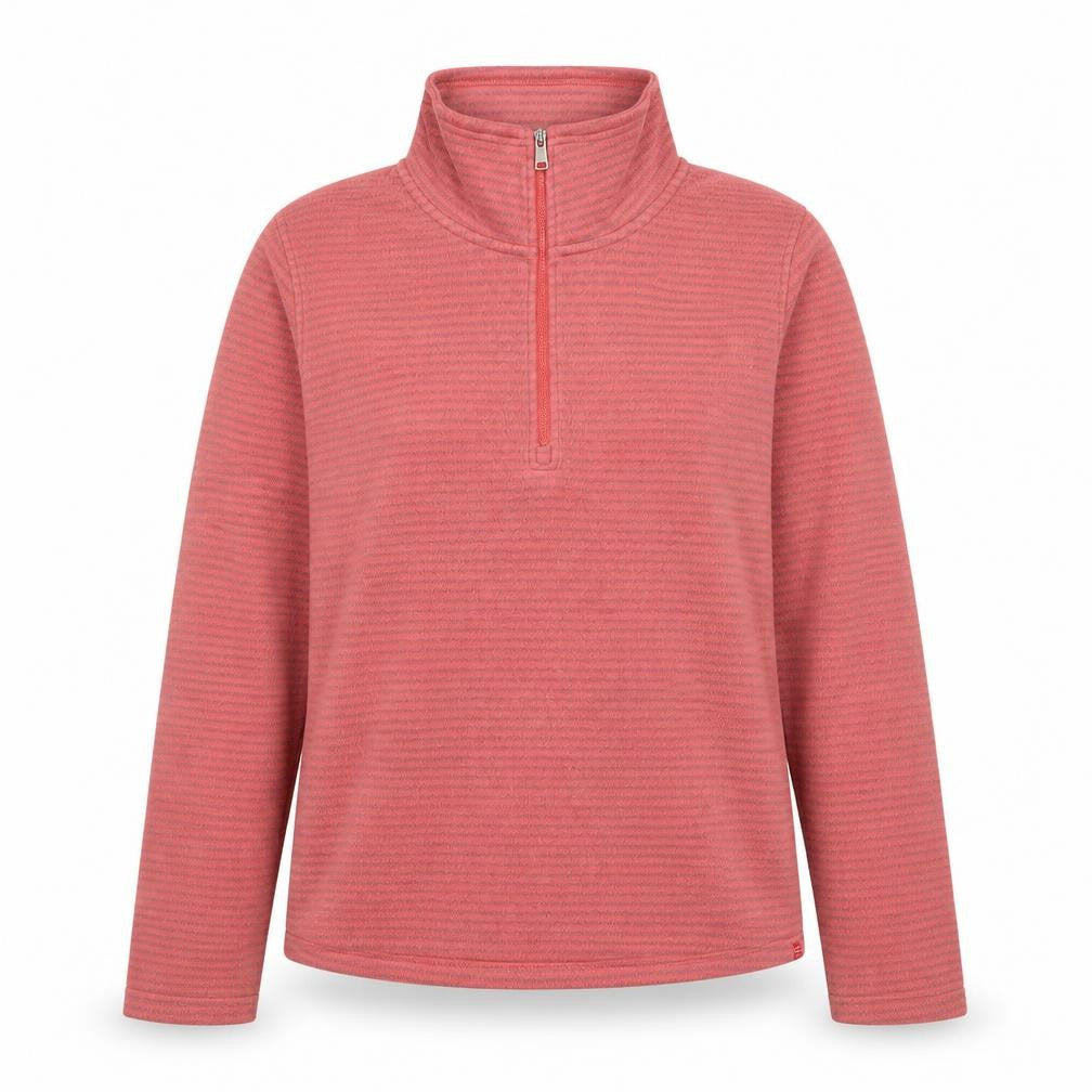 Regatta Womens Pink 1/4 Zip Fleece Pullover UK 14 Outdoor Sweatshirt