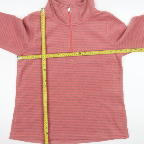 Regatta Womens Pink 1/4 Zip Fleece Pullover UK 14 Outdoor Sweatshirt