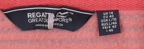 Regatta Womens Pink 1/4 Zip Fleece Pullover UK 14 Outdoor Sweatshirt