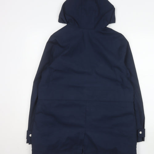 Crew Clothing Company Women's Blue Hooded Parka Coat Size 14