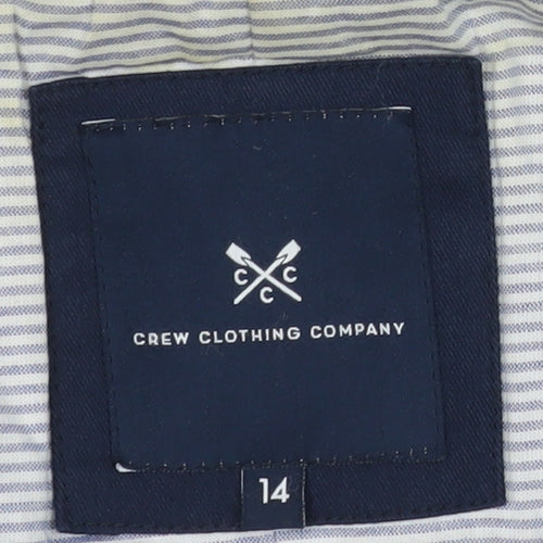 Crew Clothing Company Women's Blue Hooded Parka Coat Size 14
