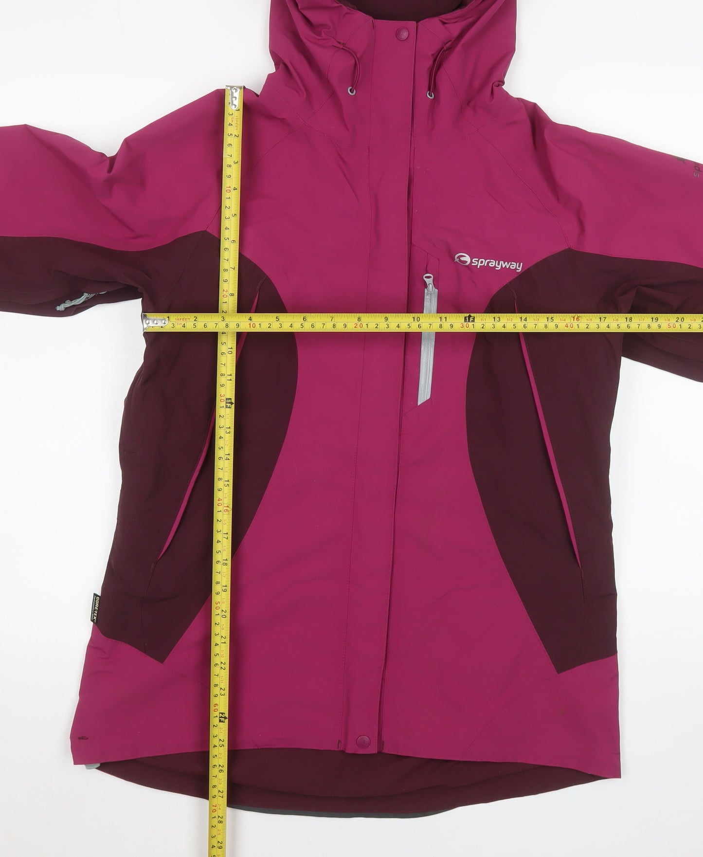 Sprayway Women's Pink Waterproof Hooded Rain Jacket UK 10