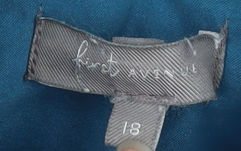 First Avenue Women’s Blue Hooded Parka Coat Size 18 Lined Winter Jacket