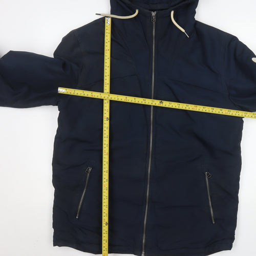 Jack & Jones Men's Blue Hooded Parka Jacket Size M