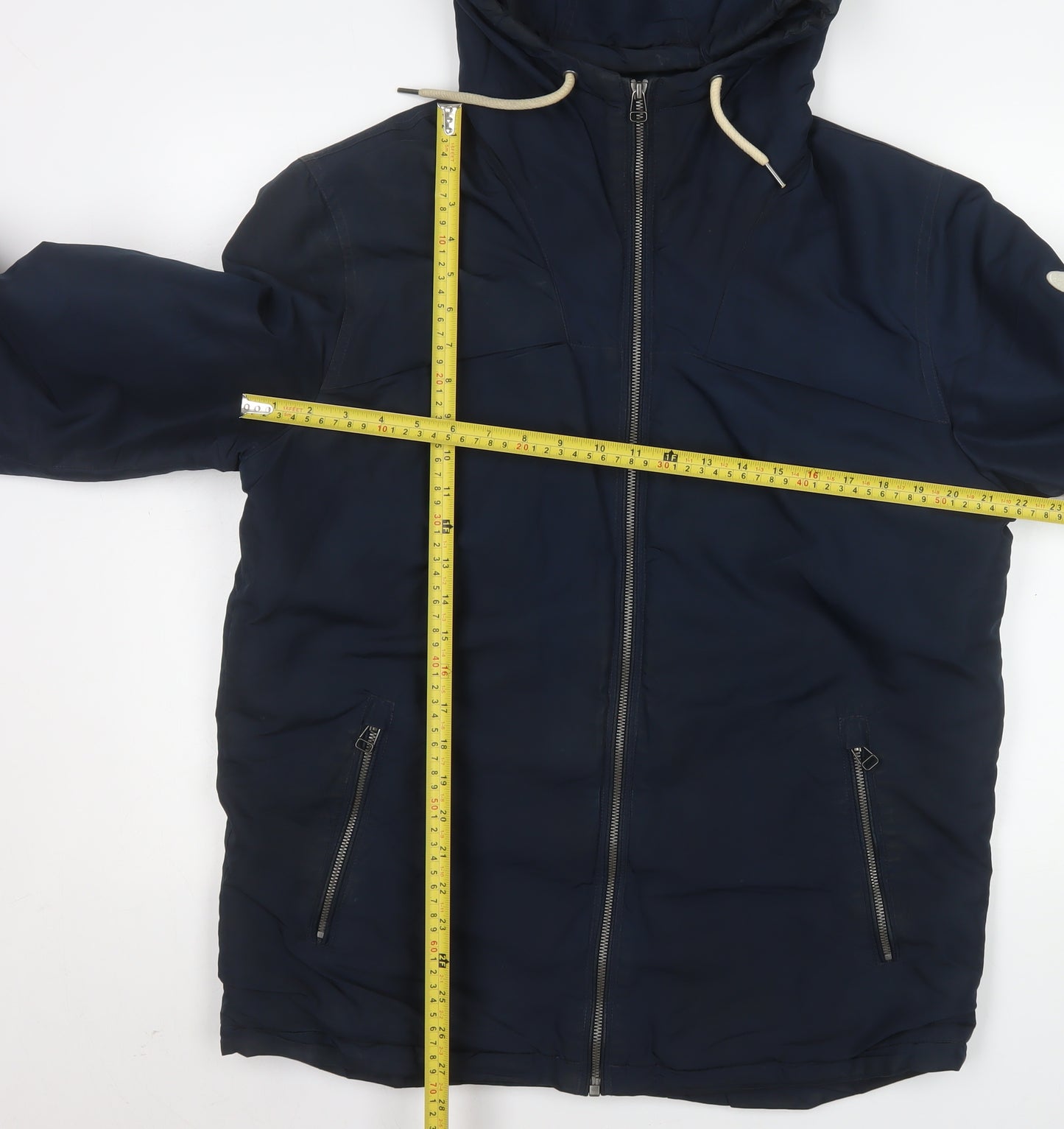 Jack & Jones Men's Blue Hooded Parka Jacket Size M