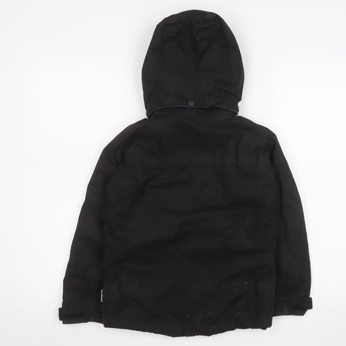 Trespass Boys Black 5-6 Years Hooded Waterproof Parka Jacket