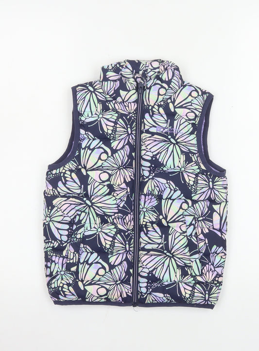 Mountain Warehouse Girls Multicoloured Butterfly Puffer Waistcoat 5-6 Years Water Resistant