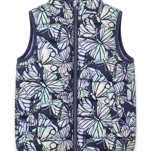 Mountain Warehouse Girls Multicoloured Butterfly Puffer Waistcoat 5-6 Years Water Resistant