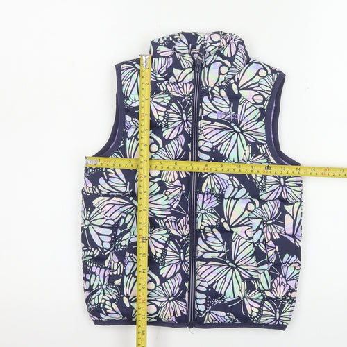Mountain Warehouse Girls Multicoloured Butterfly Puffer Waistcoat 5-6 Years Water Resistant