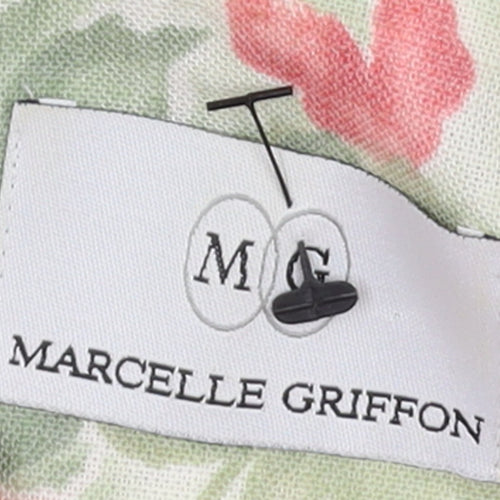 Marcelle Griffon Womens Multicoloured Floral Short Sleeve Blazer Size 16