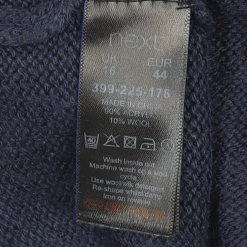 Next Men’s Blue Christmas Fair Isle Wool Blend Jumper Size L