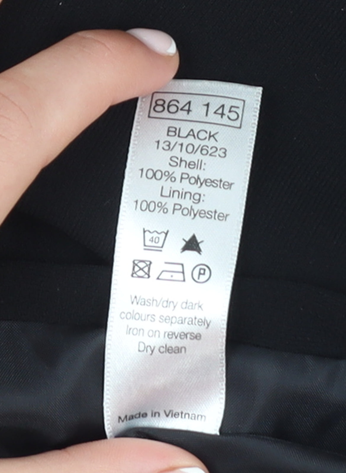 M&Co Women's Black Size 14 Tailored Three-Button Blazer Jacket