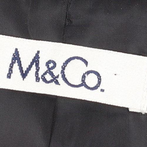 M&Co Women's Black Size 14 Tailored Three-Button Blazer Jacket