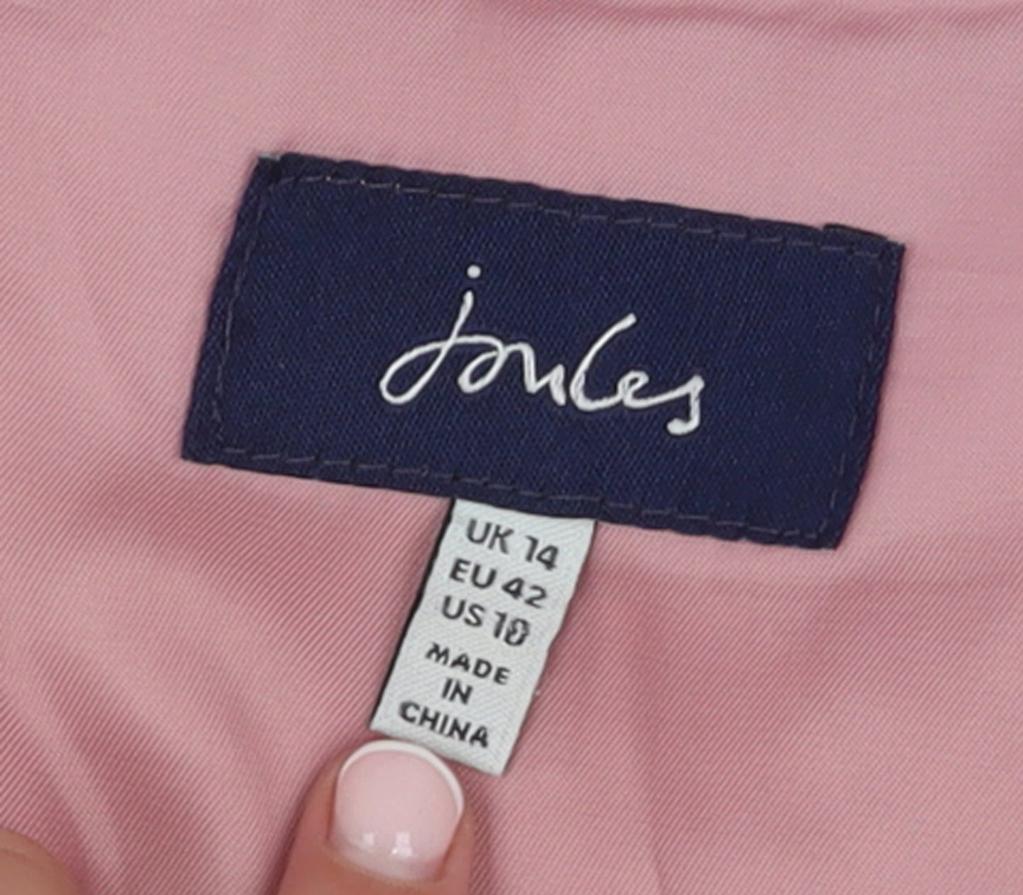 Joules Womens Beige Wool Blend Check Knee Length A-Line Skirt UK 14