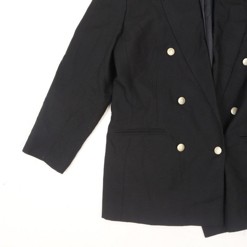 Additional view of Classic Woman Black Double-Breasted Blazer Jacket UK 14