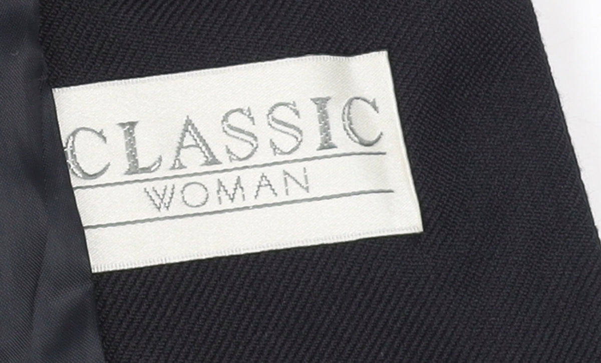 Additional view of Classic Woman Black Double-Breasted Blazer Jacket UK 14