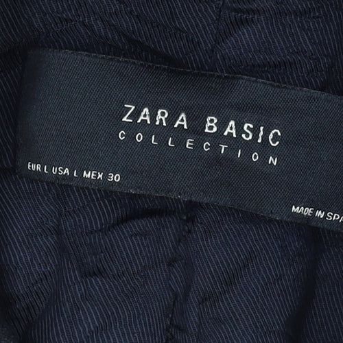 Zara Women's Black Blazer Lined Mid-Length Formal Jacket Size 14