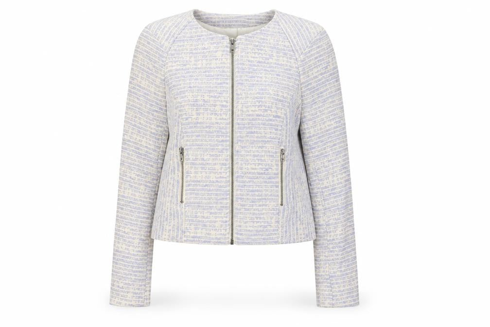 Julie Brandt Women's Ivory Woven Cropped Blazer Size 8