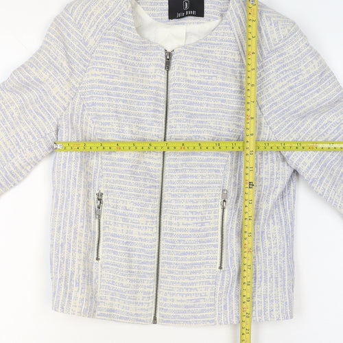 Julie Brandt Women's Ivory Woven Cropped Blazer Size 8