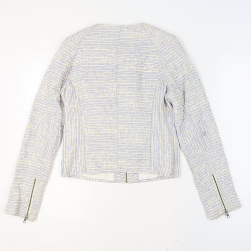 Julie Brandt Women's Ivory Woven Cropped Blazer Size 8
