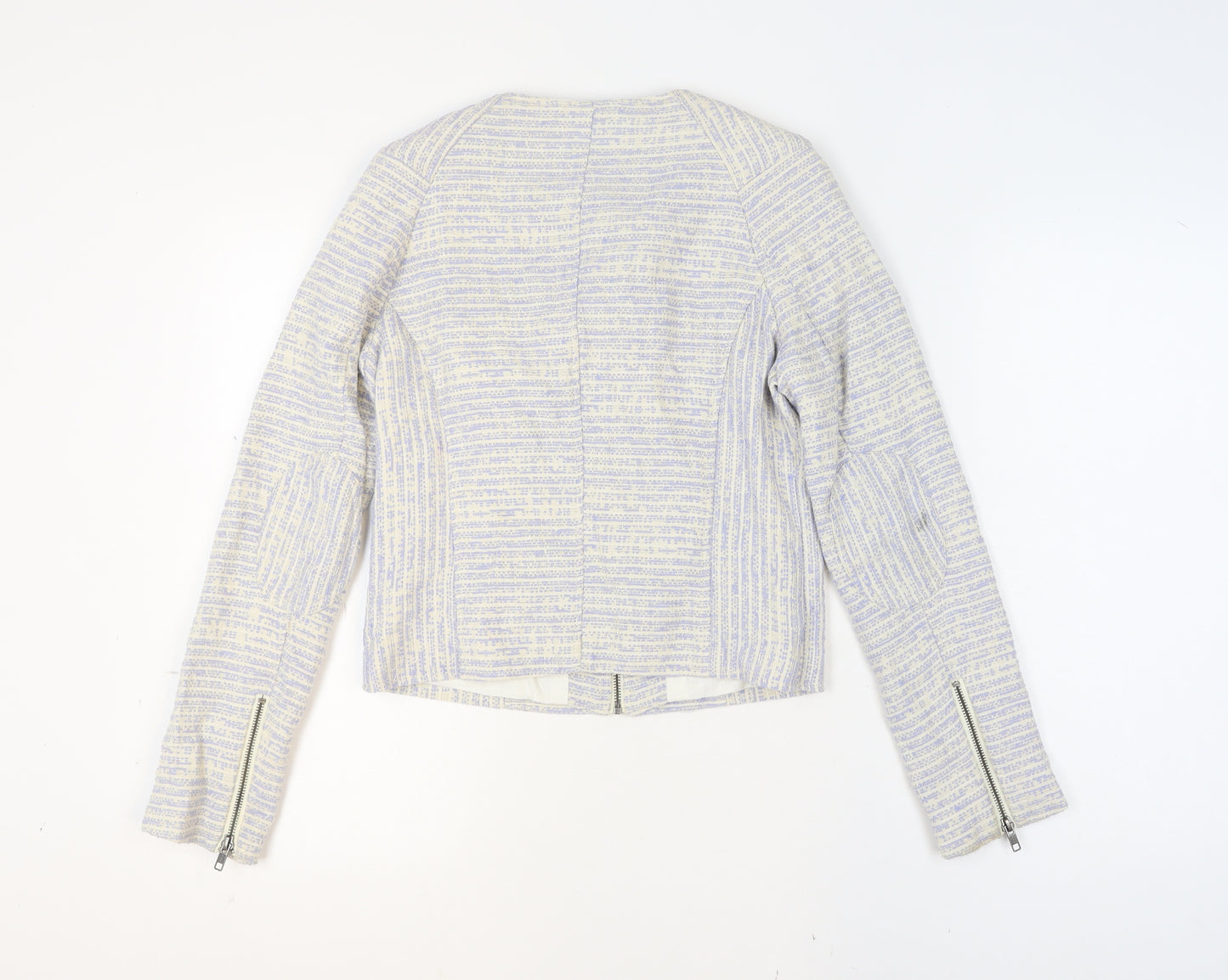 Julie Brandt Women's Ivory Woven Cropped Blazer Size 8