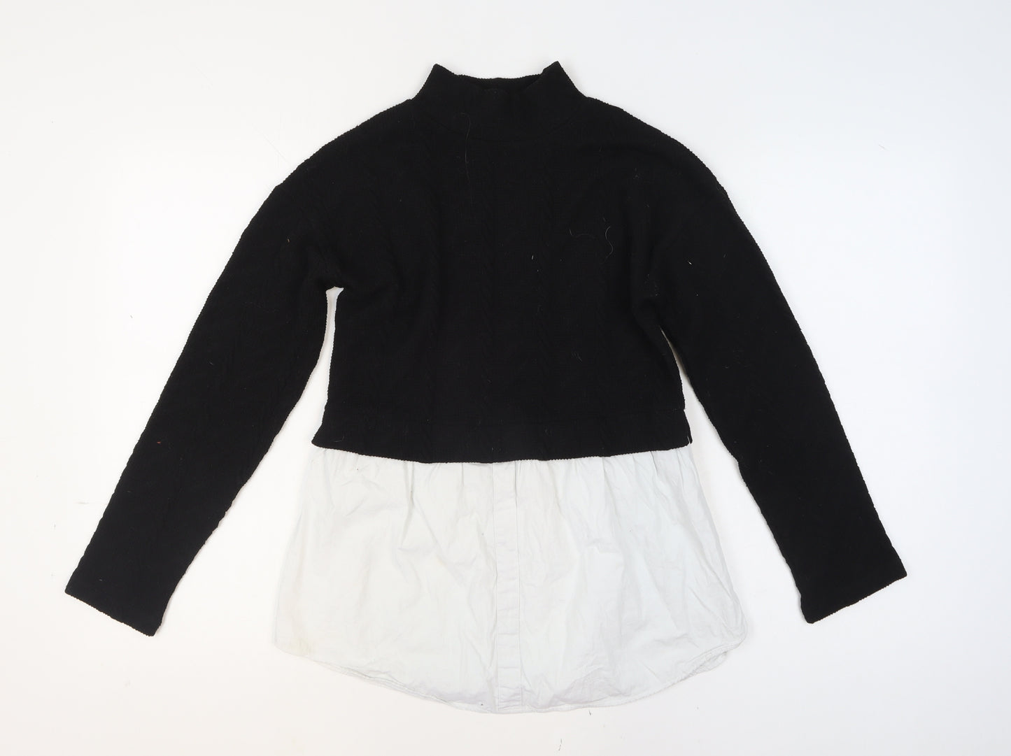 New Look Womens Black Mock Neck Long Sleeve Jumper Size 8