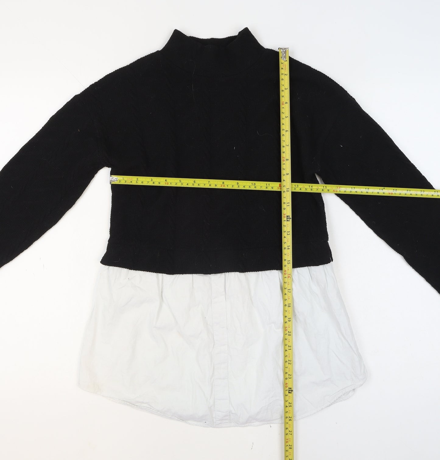 New Look Womens Black Mock Neck Long Sleeve Jumper Size 8