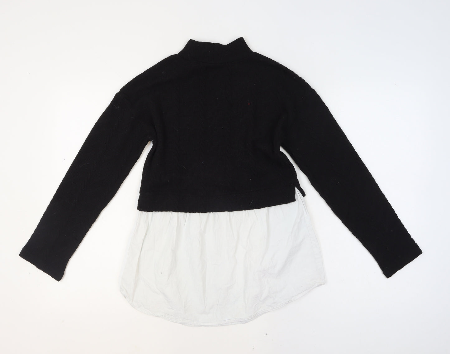 New Look Womens Black Mock Neck Long Sleeve Jumper Size 8
