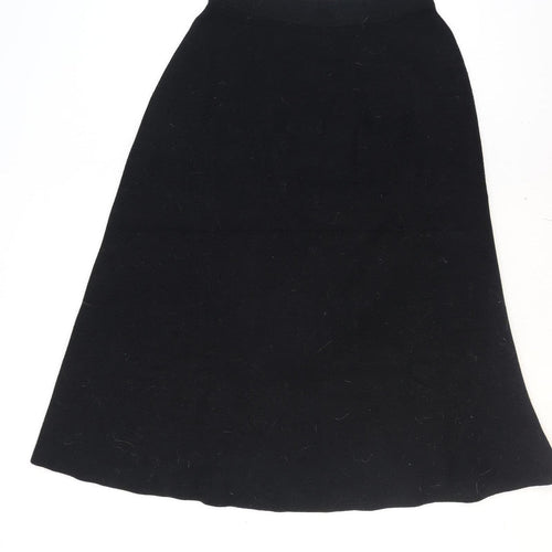 Next Women’s Black A-Line Knit Skirt Size 10 Stretch Workwear