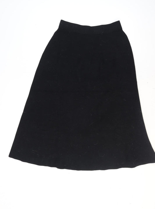Next Women’s Black A-Line Knit Skirt Size 10 Stretch Workwear