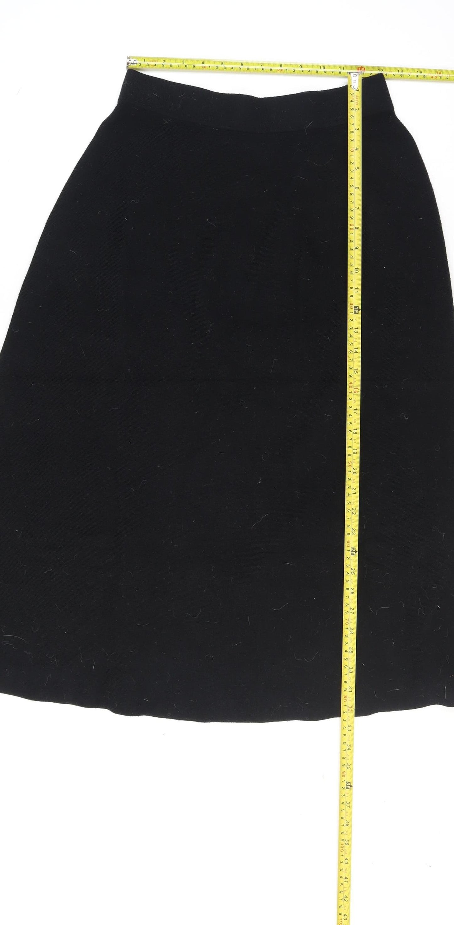 Next Women’s Black A-Line Knit Skirt Size 10 Stretch Workwear