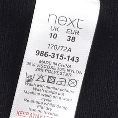 Next Women’s Black A-Line Knit Skirt Size 10 Stretch Workwear