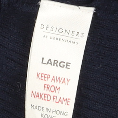 Jasper Conran Jeans Womens Blue V-Neck Cardigan Size L