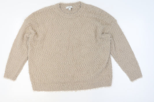 Marks and Spencer Women’s Beige XL Fluffy Knit Pullover Jumper
