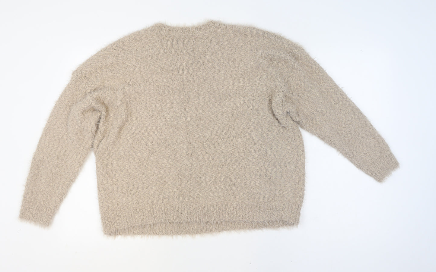 Marks and Spencer Women’s Beige XL Fluffy Knit Pullover Jumper