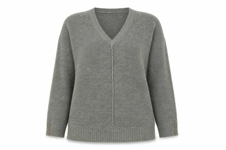 Wallis Women's Green L Chunky-Knit V-Neck Cardigan