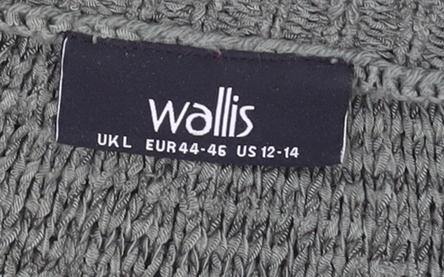 Wallis Women's Green L Chunky-Knit V-Neck Cardigan