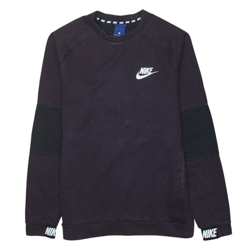 Nike Men's Black Small Pullover Sweatshirt Crew Neck Long Sleeve Logo