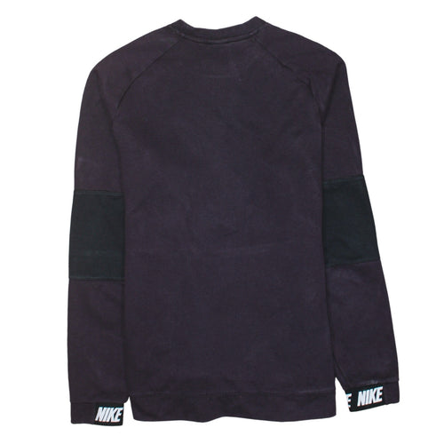 Nike Men's Black Small Pullover Sweatshirt Crew Neck Long Sleeve Logo