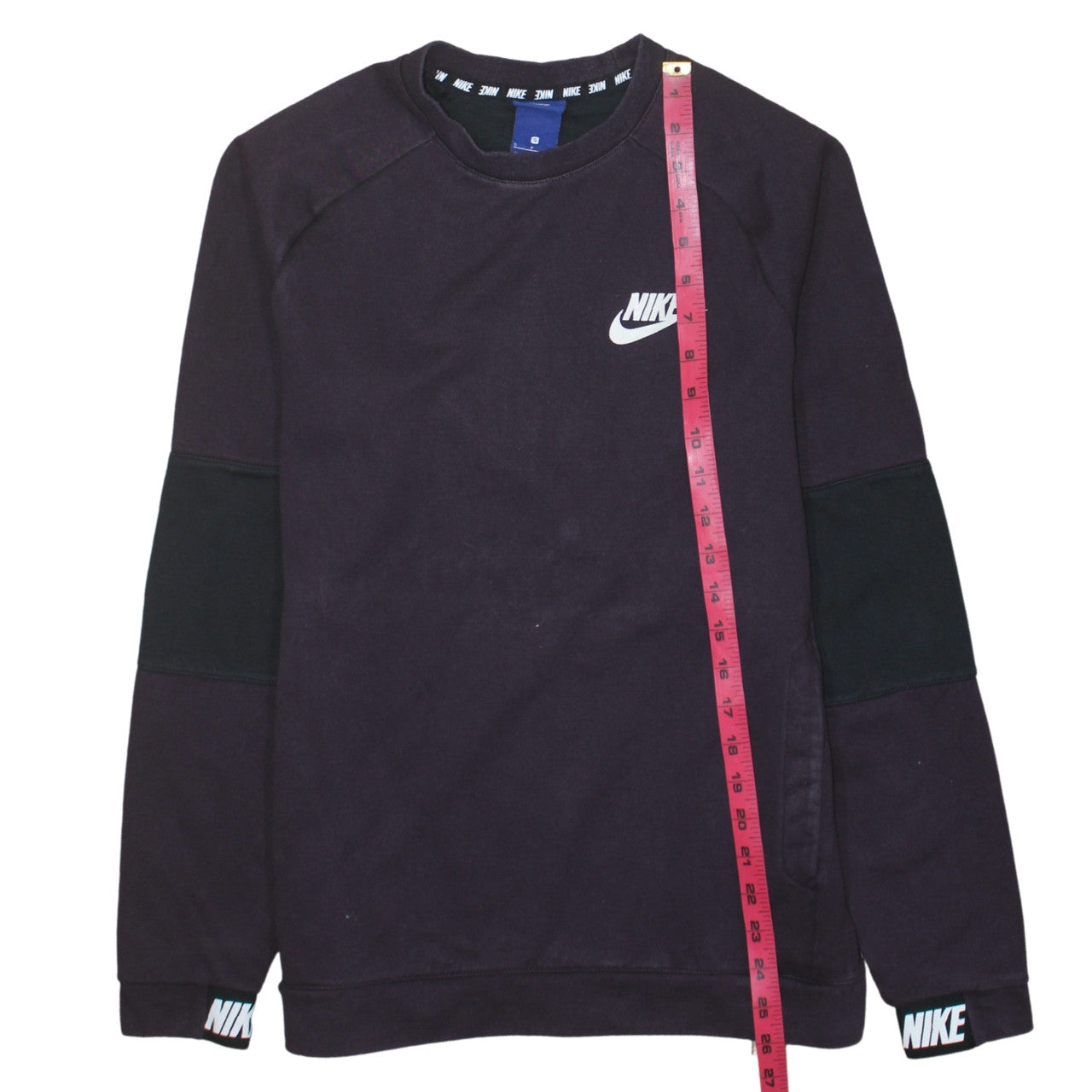 Nike Men's Black Small Pullover Sweatshirt Crew Neck Long Sleeve Logo