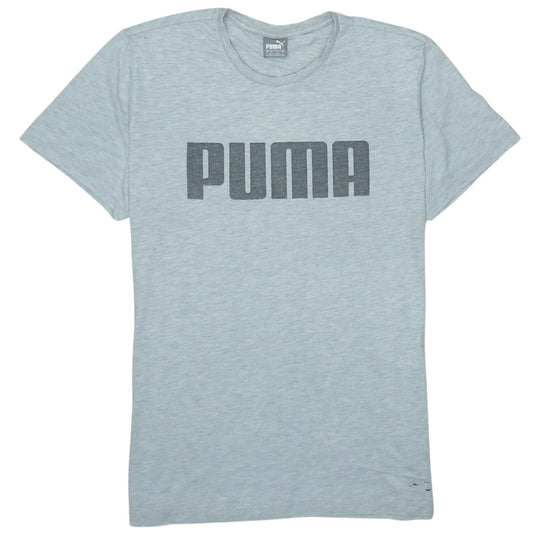 Puma Men's Grey Logo Crew Neck Short Sleeve T-Shirt Size L