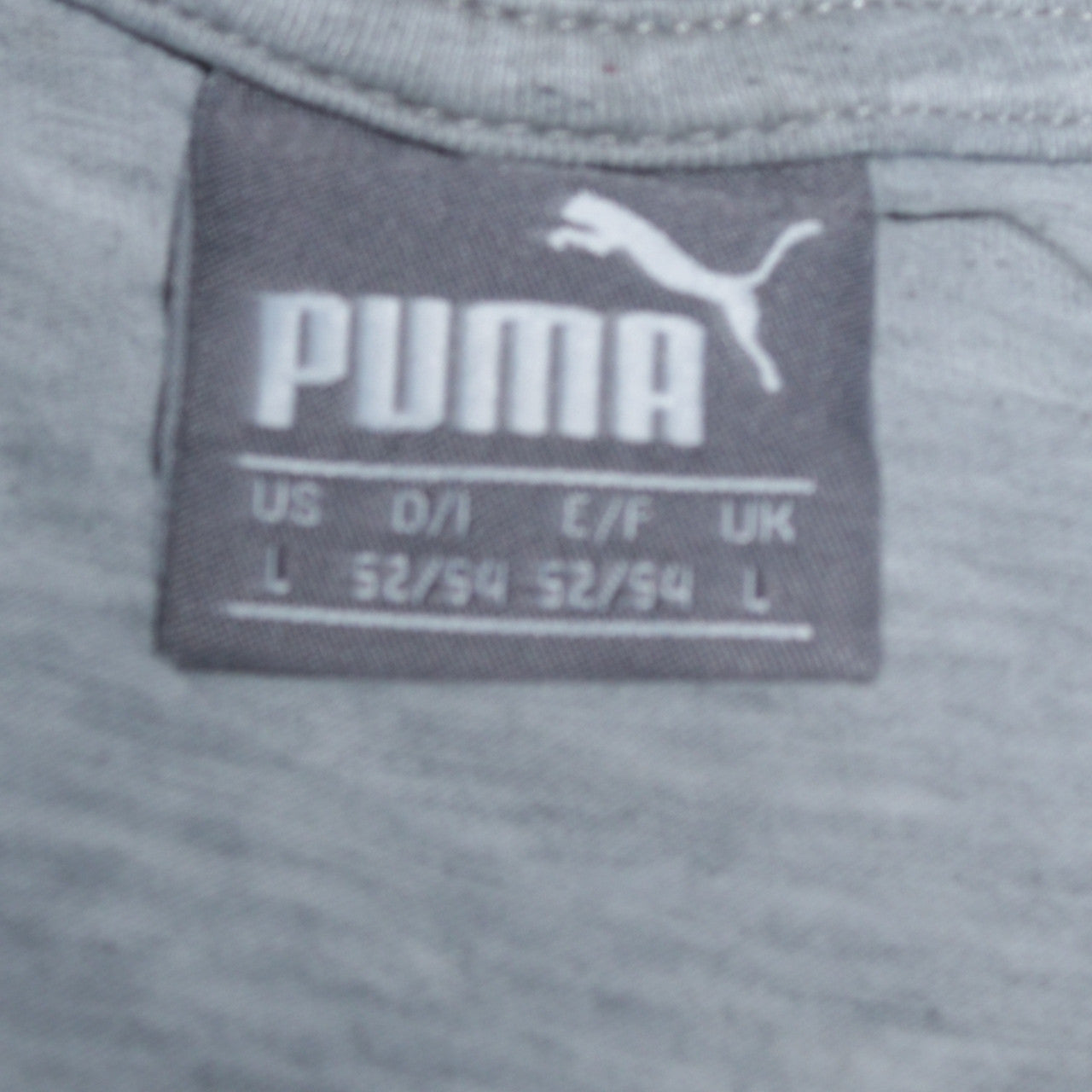 Puma Men's Grey Logo Crew Neck Short Sleeve T-Shirt Size L